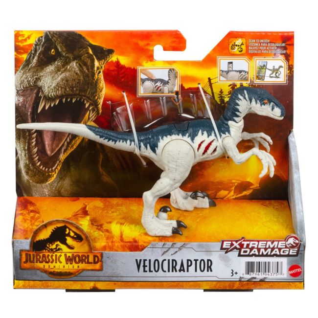 JURASSIC WORLD EXTREME DAMAGE DINOZAUR VELOCIRAPTOR VIVMTGWN13_GWN14