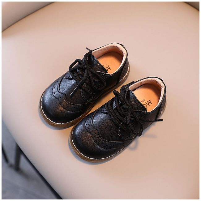 Pantofi negri cu sireturi pentru baietei (marime disponibila: marimea 27) liv182-2.marimea 27