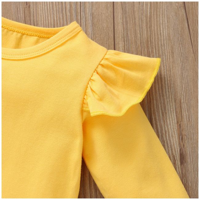 Sarafan cu bluzita pentru fetite - yellow pumpkins (marime disponibila: 9-12 luni (marimea 20 incaltaminte)) mdwl007-1-de2.9-12 luni (marimea 20 incaltaminte)