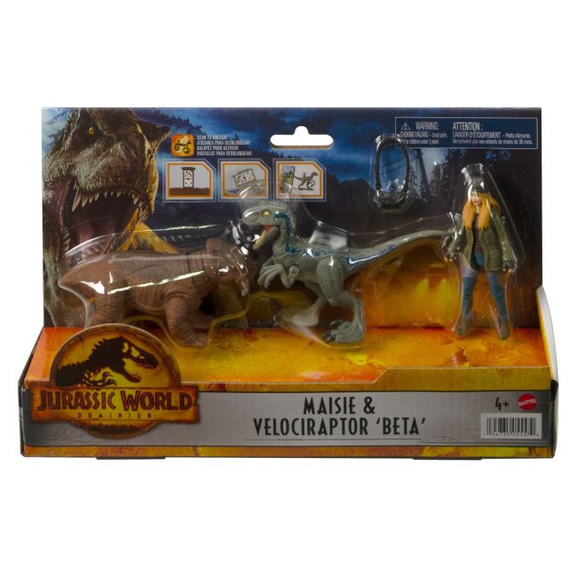 JURASSIC WORLD DOMINION SET 2 FIGURINE MAISIE SI SI VELOCIRAPTOR BETA VIVMTHDX46_HGP78