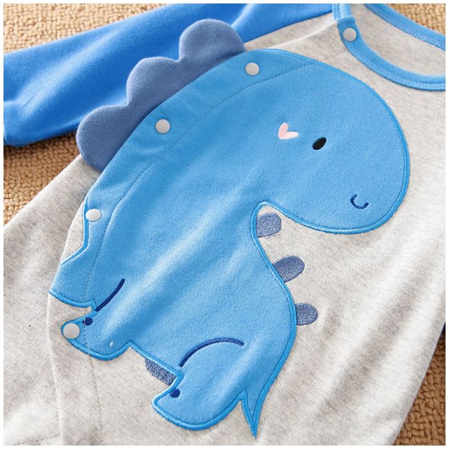 Salopeta gri - blue dino (marime disponibila: 0-3 luni) li521-22.0-3 luni