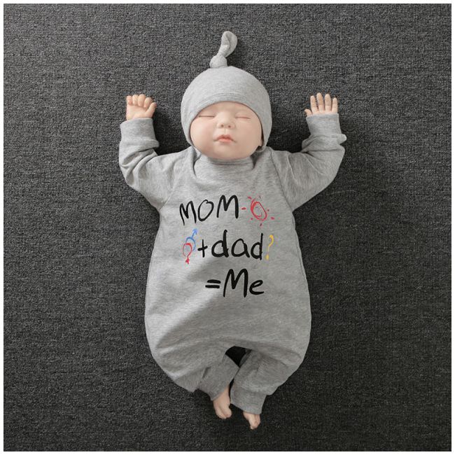 Salopeta gri - mon + dad (marime disponibila: 0-3 luni) mb524-4.0-3 luni