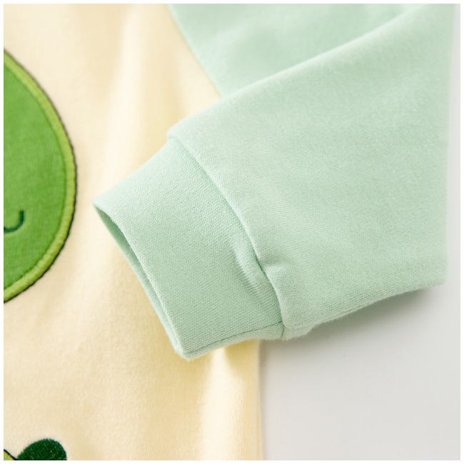 Salopeta ivoire - green dino (marime disponibila: 3-6 luni (marimea 18 incaltaminte)) am521-4.3-6 luni (marimea 18 incaltaminte)