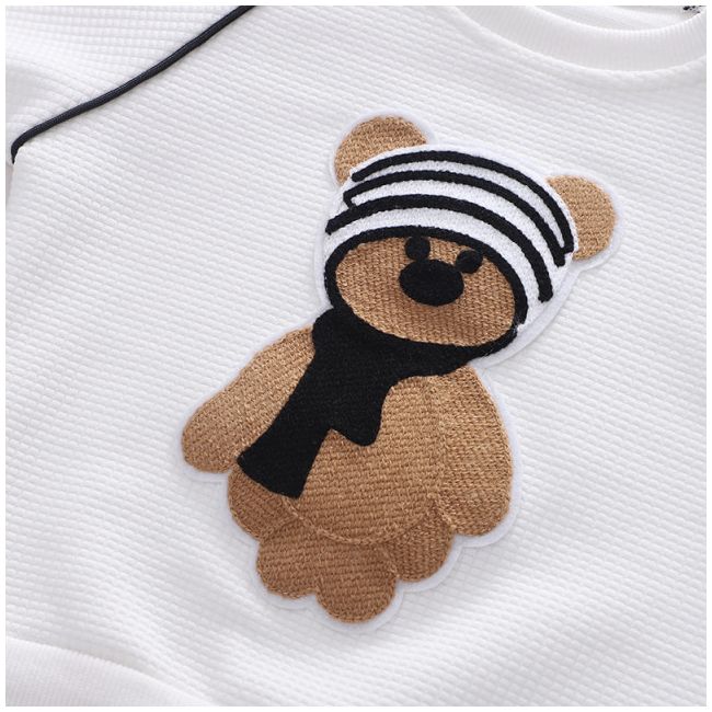 Trening alb pentru baietei - teddy (marime disponibila: 6-9 luni (marimea 19 incaltaminte)) li554-de5.6-9 luni (marimea 19 incaltaminte)