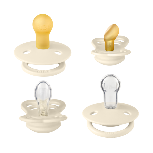 Bibs - set 4 suzete try-it collection 0 luni +-ivory bbb91340