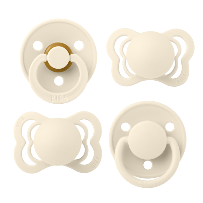 Bibs - set 4 suzete try-it collection 0 luni +-ivory bbb91340