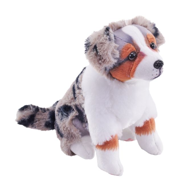Caine de salvare cu sunet ciobanesc australian - jucarie plus wild republic 14 cm wr27589