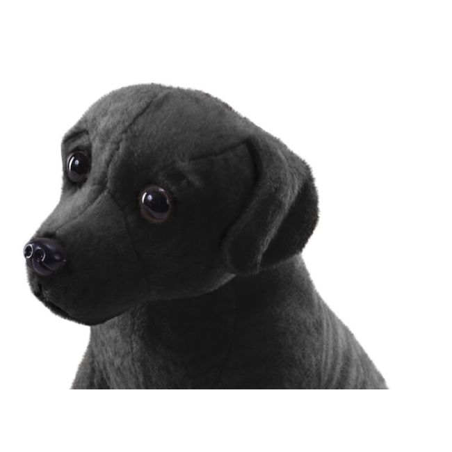 Caine de salvare cu sunet labrador negru - jucarie plus wild republic 14 cm wr27516