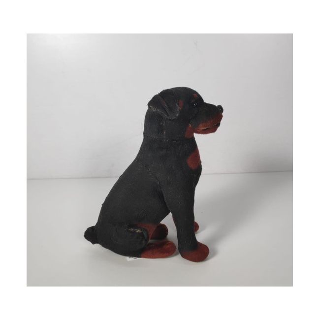 Caine de salvare cu sunet rottweiler - jucarie plus wild republic 14 cm wr27415