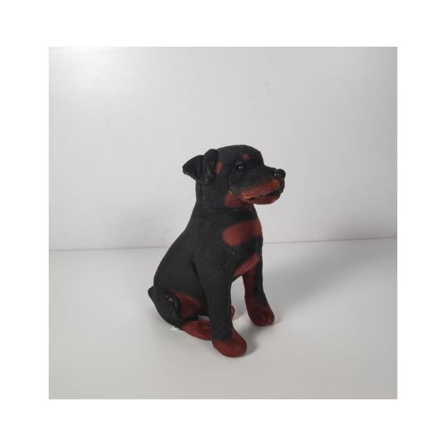 Caine de salvare cu sunet rottweiler - jucarie plus wild republic 14 cm wr27415