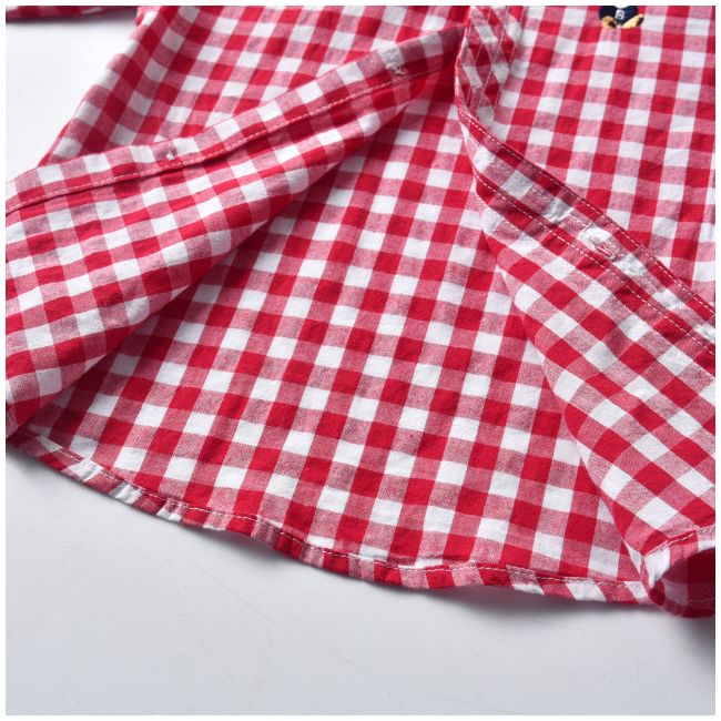 Costum cu blugi si camasuta rosie in carouri MD537-2-de4