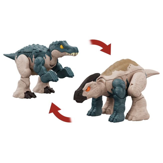 JURASSIC WORLD FIERCE CHANGERS DOUBLE DANGER DINOZAUR TRANSFORMABIL BARYONYX SI PARASAUROLOPHUS VIVMTHLP05_HLP09