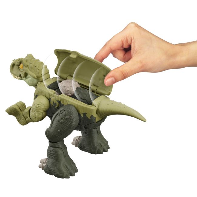 JURASSIC WORLD FIERCE CHANGERS DOUBLE DANGER DINOZAUR TRANSFORMABIL TYRANNOSAURUS REX SI ANKYLOSAURUS VERDE VIVMTHLP05_HLP08