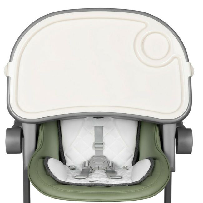 Lionelo - Scaun de masa multifunctional Cora Plus, Reglabil in 4 pozitii pe inaltime, Spatar reglabil in 3 pozitii, Cu bara de jucarii, Pliabil, Conform cu standardul european de securitate EN14988, Verde BYNLO-CORA _PLUS_GREEN_OLIVE