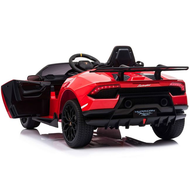 Masinuta electrica chipolino lamborghini huracan red cu scaun din piele si roti eva hubelklahu22re