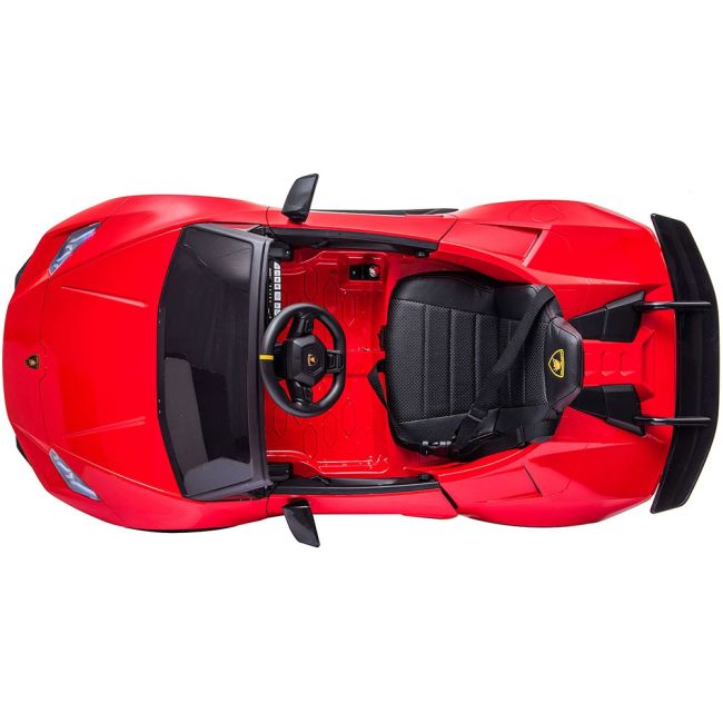 Masinuta electrica chipolino lamborghini huracan red cu scaun din piele si roti eva hubelklahu22re
