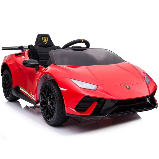 Masinuta electrica chipolino lamborghini huracan red cu scaun din piele si roti eva hubelklahu22re