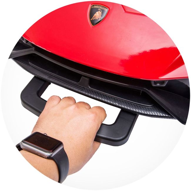 Masinuta electrica chipolino lamborghini huracan red cu scaun din piele si roti eva hubelklahu22re
