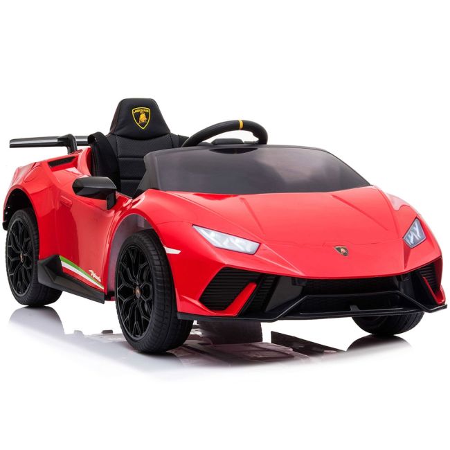 Masinuta electrica chipolino lamborghini huracan red cu scaun din piele si roti eva hubelklahu22re