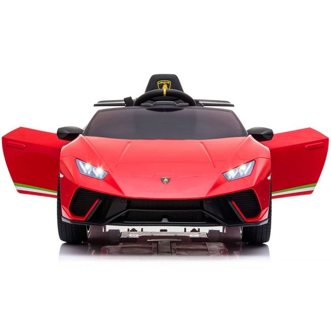 Masinuta electrica chipolino lamborghini huracan red cu scaun din piele si roti eva hubelklahu22re