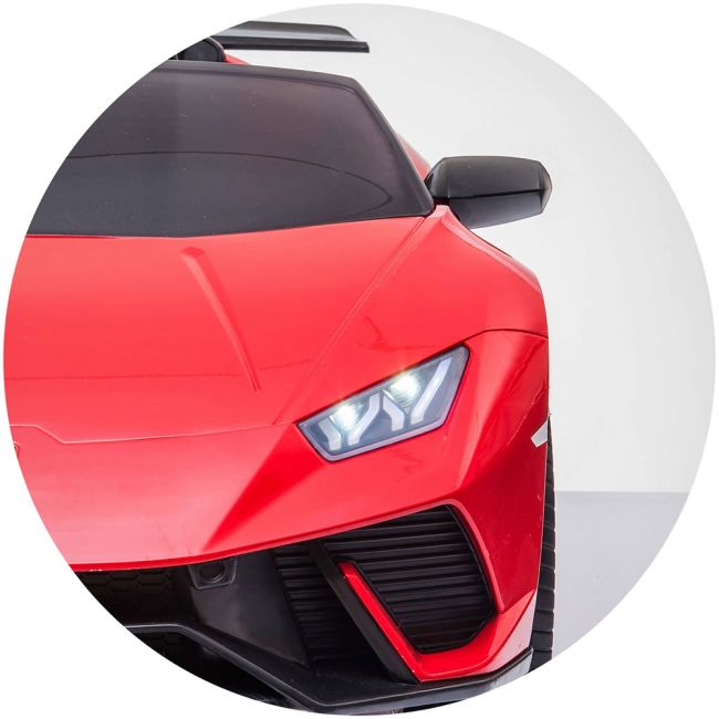 Masinuta electrica chipolino lamborghini huracan red cu scaun din piele si roti eva hubelklahu22re