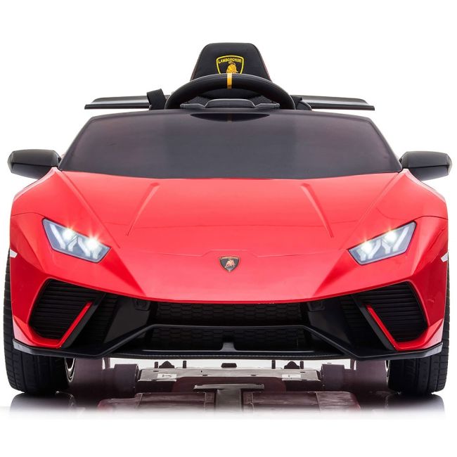 Masinuta electrica chipolino lamborghini huracan red cu scaun din piele si roti eva hubelklahu22re