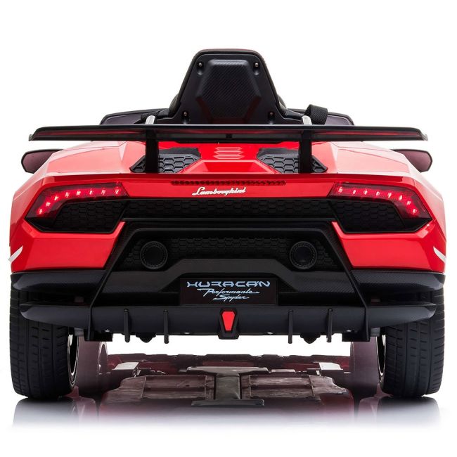 Masinuta electrica chipolino lamborghini huracan red cu scaun din piele si roti eva hubelklahu22re