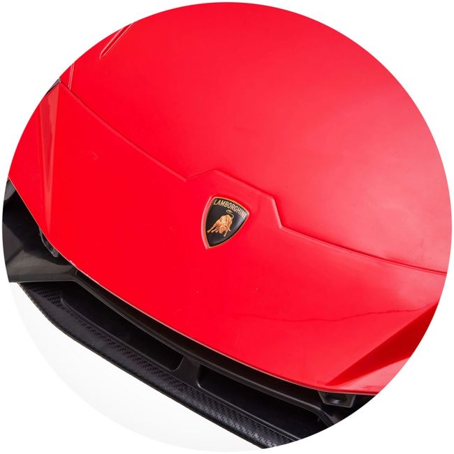 Masinuta electrica chipolino lamborghini huracan red cu scaun din piele si roti eva hubelklahu22re