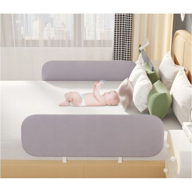 Bariera pat pliabila portabila cu inaltime reglabila smart grey 120 cm lvtk5904905021014