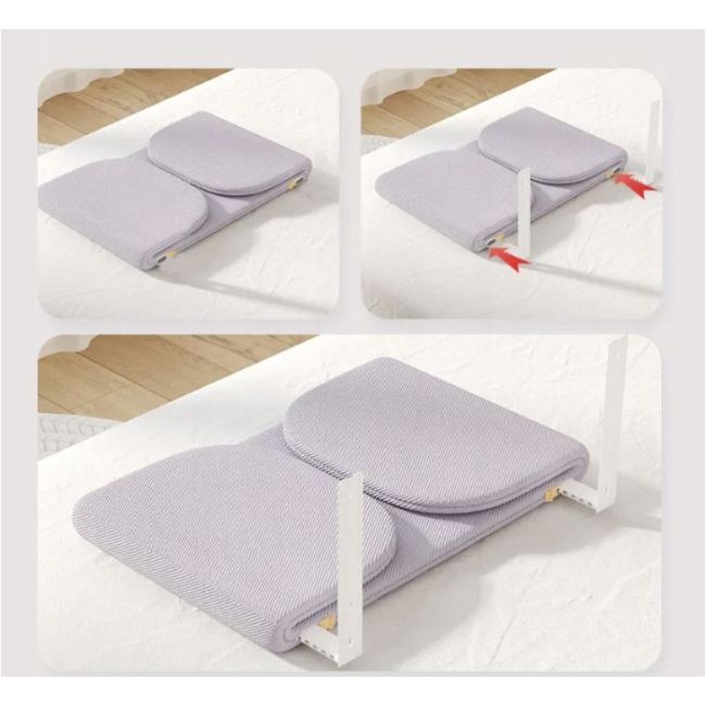 Bariera pat pliabila portabila cu inaltime reglabila smart grey 120 cm lvtk5904905021014