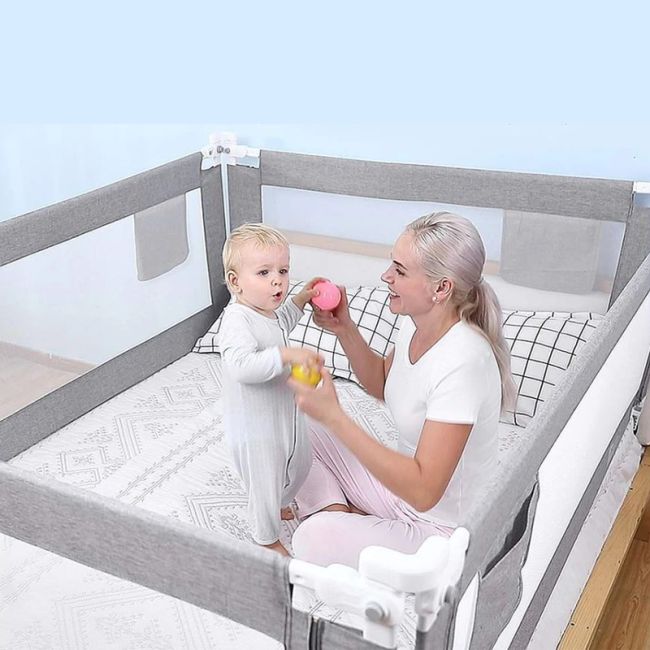 Bariera protectie pat culisanta XXL 200 cm Classic Primabobo, inaltime reglabila 68-98 cm LVTK5904905021168