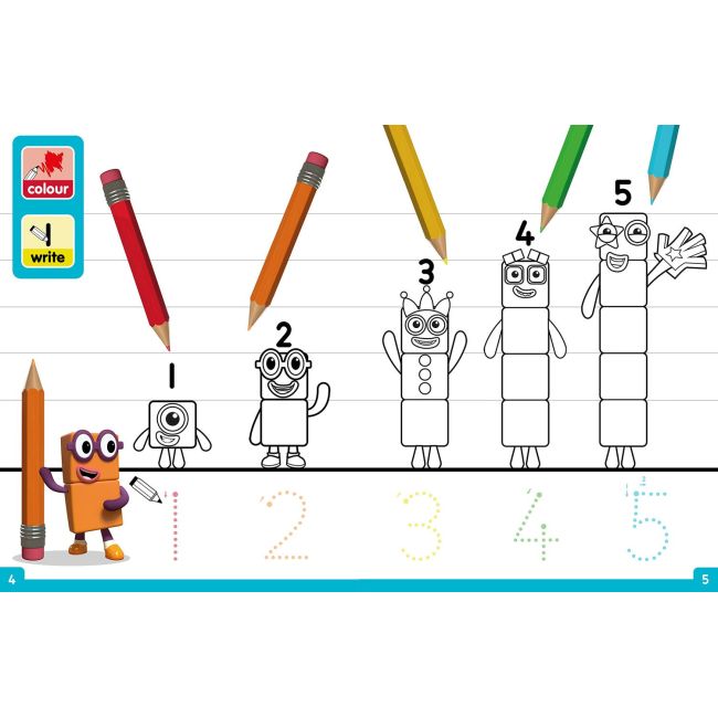 Carte cu activitati numberblocks - colorez & ma distrez