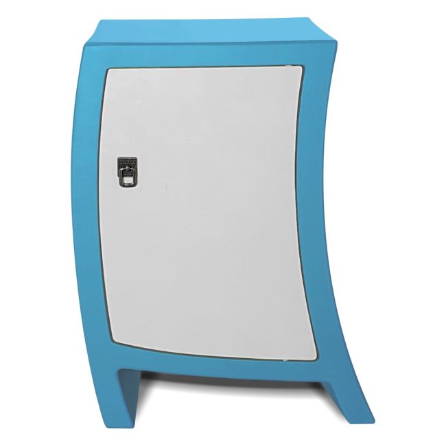Comoda Lemn Cu Usa Alice In Tara Minunilor - Bleu - Asc-c-alice-bleu