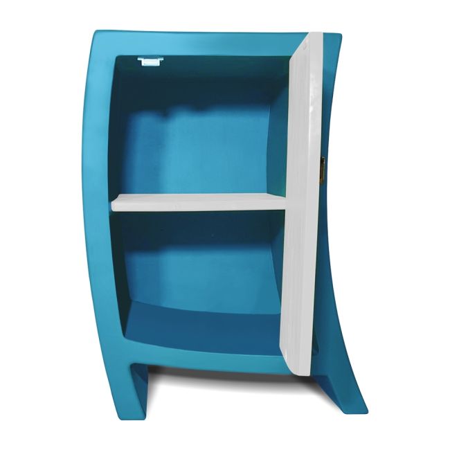 Comoda Lemn Cu Usa Alice In Tara Minunilor - Bleu - Asc-c-alice-bleu