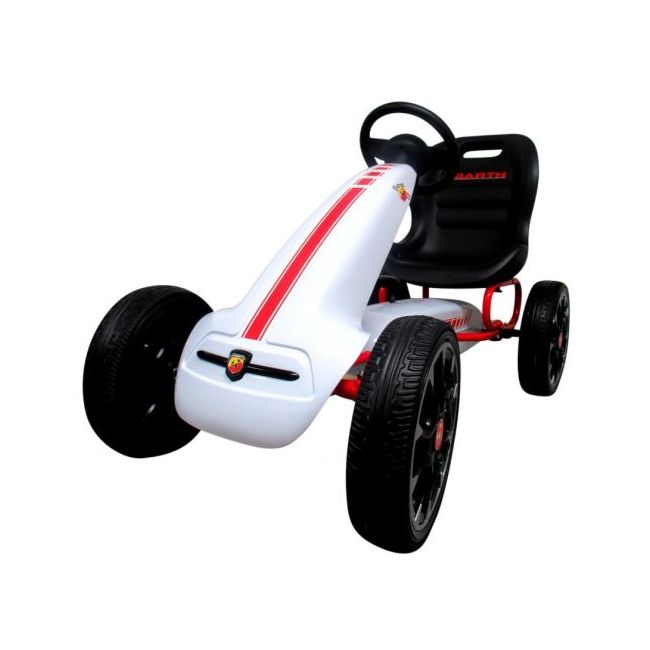Kart cu pedale abarth, 3-7 ani, roti din spuma eva, g6 r-sport - alb edeedipb9388aalb