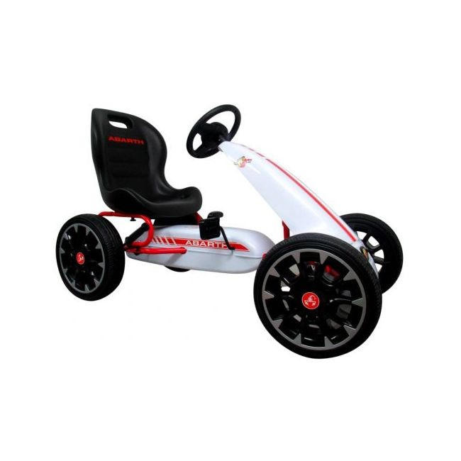 Kart cu pedale abarth, 3-7 ani, roti din spuma eva, g6 r-sport - alb edeedipb9388aalb