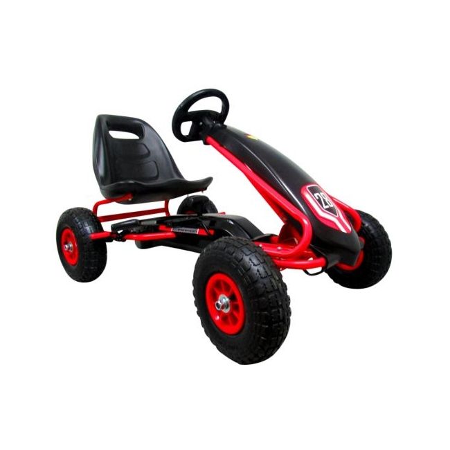 Kart cu pedale gokart, 3-7 ani, roti gonflabile, g4 r-sport - negru edeedihp-003dnegru