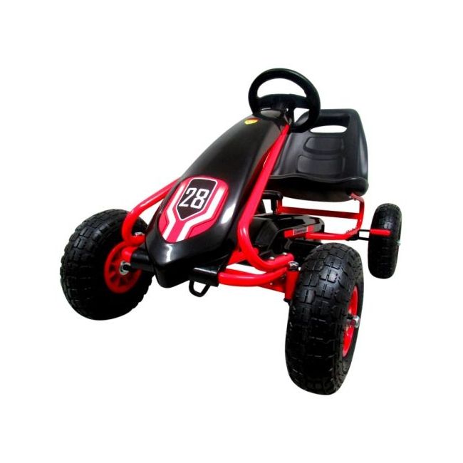 Kart cu pedale gokart, 3-7 ani, roti gonflabile, g4 r-sport - negru edeedihp-003dnegru