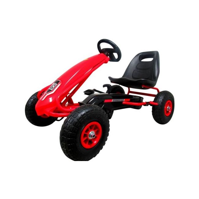 Kart cu pedale gokart, 3-7 ani, roti gonflabile, g4 r-sport - rosu edeedihp-003drosu