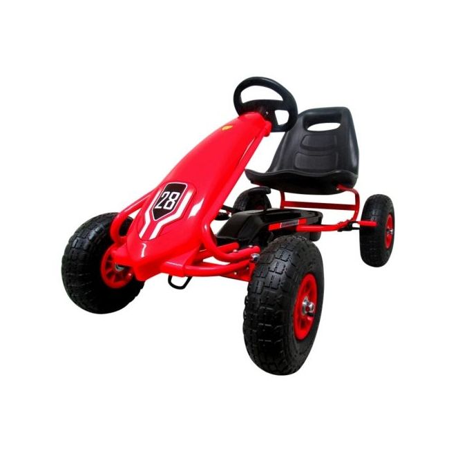 Kart cu pedale gokart, 3-7 ani, roti gonflabile, g4 r-sport - rosu edeedihp-003drosu