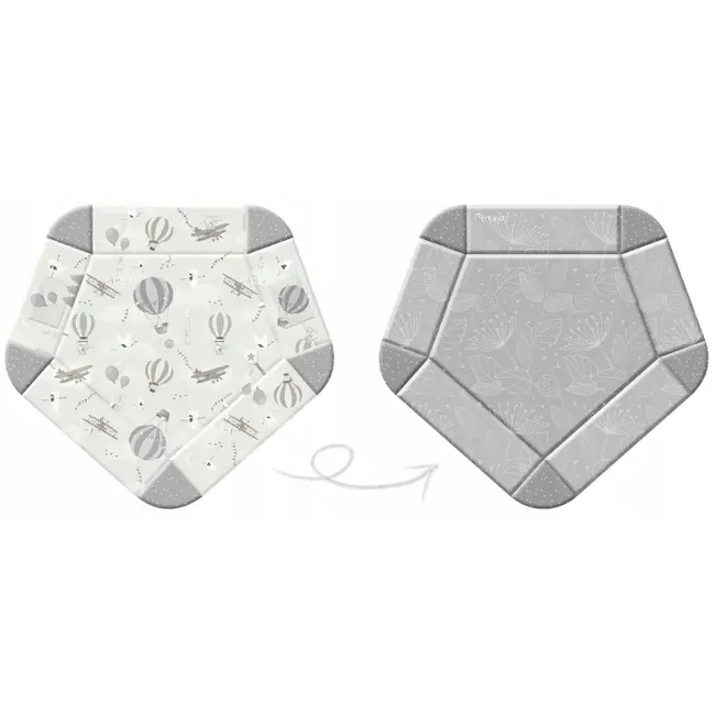 Salteluta de joaca educativa 3 in 1 nukido 730102 - gri edeedi730102