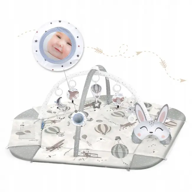 Salteluta de joaca educativa 3 in 1 nukido 730102 - gri edeedi730102