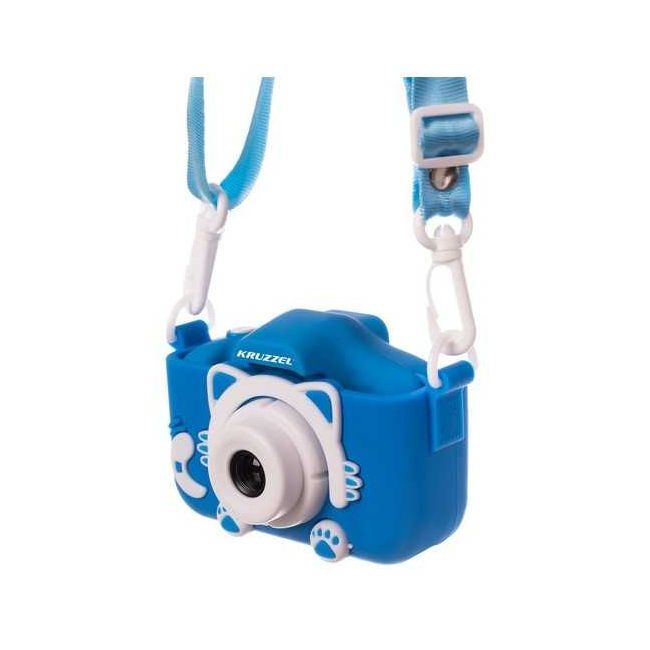 Aparat foto digital pentru copii Kitty, 2 inch, 3MP, card 16GB Kruzzel MY18070 BBJMY18070_Albastru