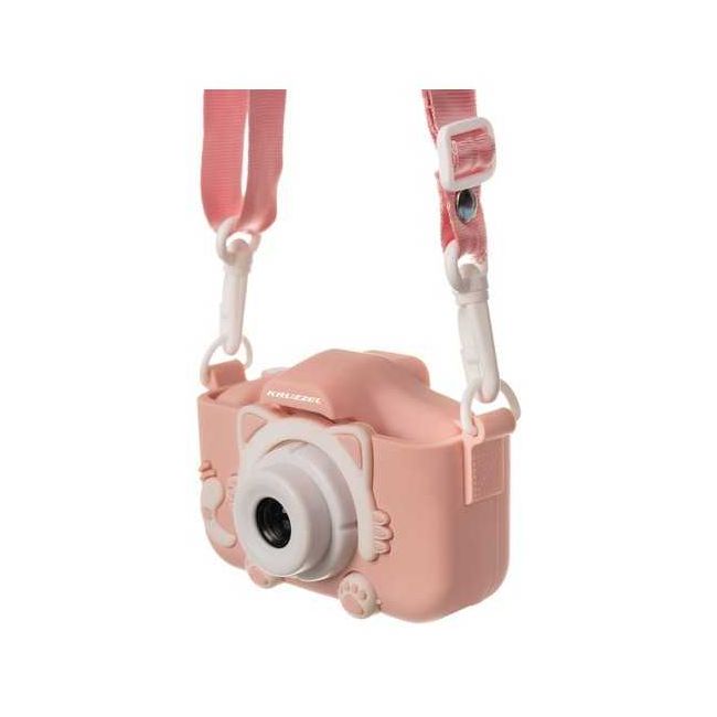 Aparat foto digital pentru copii Kitty, 2 inch, 3MP, card 16GB Kruzzel MY18070 BBJMY18070_Roz