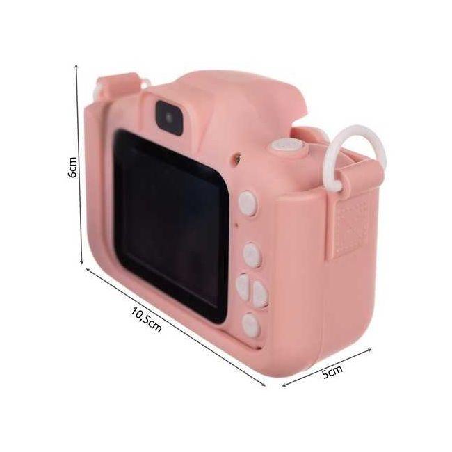 Aparat foto digital pentru copii Kitty, 2 inch, 3MP, card 16GB Kruzzel MY18070 BBJMY18070_Roz