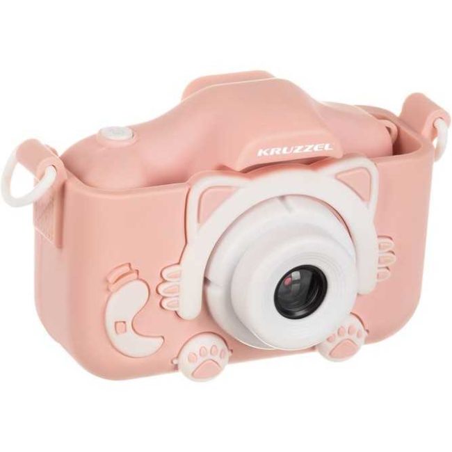 Aparat foto digital pentru copii Kitty, 2 inch, 3MP, card 16GB Kruzzel MY18070 BBJMY18070_Roz