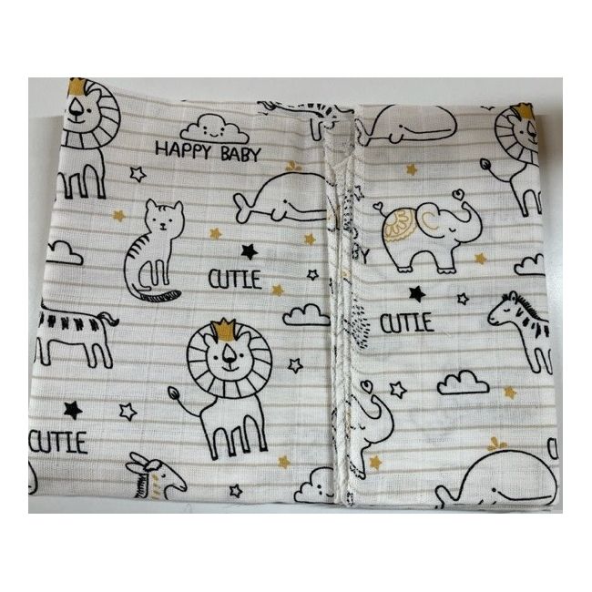 Cearceaf din muselina, 2buc./set, 120x160cm, safari yellow Kreis