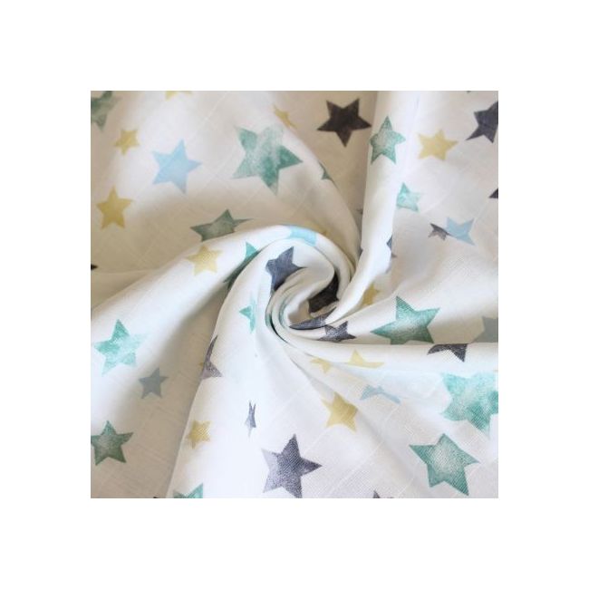 Cearceaf din muselina, 2buc./set, 120x160cm, star turquoise Kreis