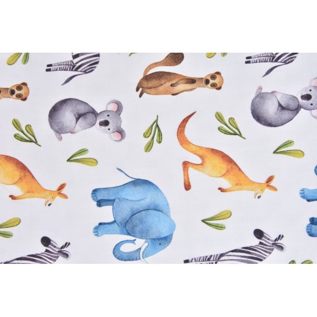Lenjerie 3 piese patut 120x60 cm model animalute si plus verde menta PFCPF74871