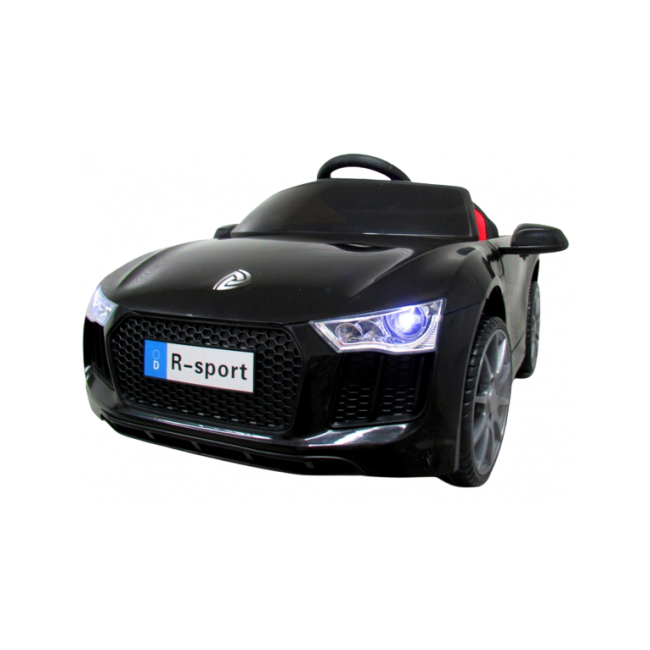 Masinuta electrica cu telecomanda, copii 1-4 ani, scaun din piele, cabrio b4 628 r-sport - negru edeedi628negru